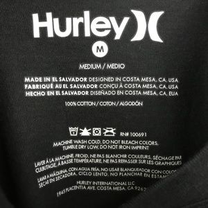 Hurley Shirts - Hurley Men's Medium Black Graphic Tee Long Sleeve Hurley Shirts - Hurley Men's Medium Black Graphic Tee Long Sleeve